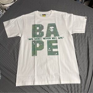 BAPE White Graphic Tee - Short Sleeve